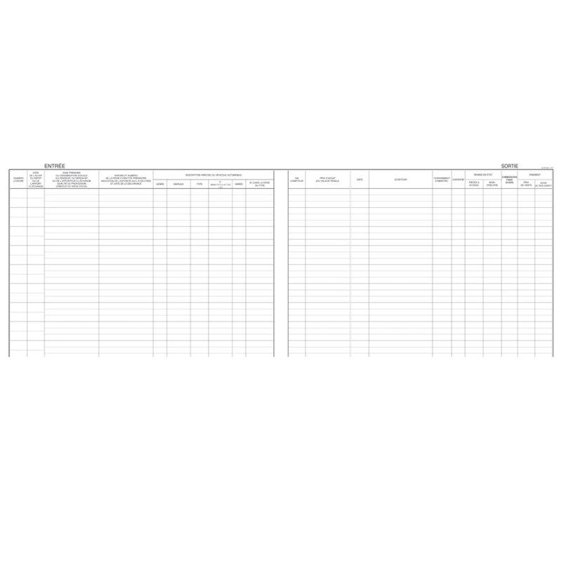 Register tweedehands roerende goederen en voertuigen